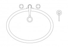 Sink top view | FREE AUTOCAD BLOCKS