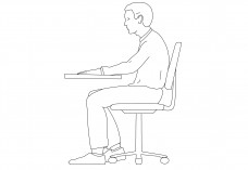 cad people outline clipart