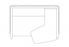 Booth Workspace Sofa | FREE AUTOCAD BLOCKS