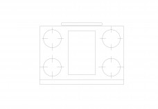 Oven Top View | FREE AUTOCAD BLOCKS