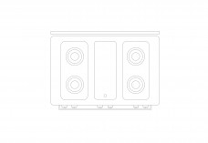 Oven Top View | FREE AUTOCAD BLOCKS