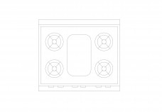 Oven Top View | FREE AUTOCAD BLOCKS