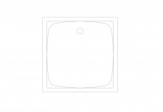 Shower Tray Top View | FREE AUTOCAD BLOCKS