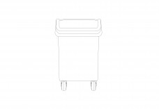 Trash Bin Elevation | FREE AUTOCAD BLOCKS