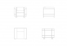 LC2 Armchair by Le Corbusier | FREE AUTOCAD BLOCKS