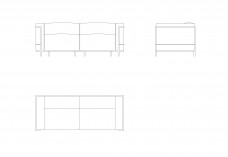 LC3 Sofa by Le Corbusier | FREE AUTOCAD BLOCKS