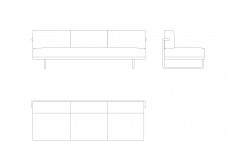 LC5 Sofa by Le Corbusier | FREE AUTOCAD BLOCKS