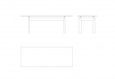 LC6 Table by Le Corbusier | FREE AUTOCAD BLOCKS