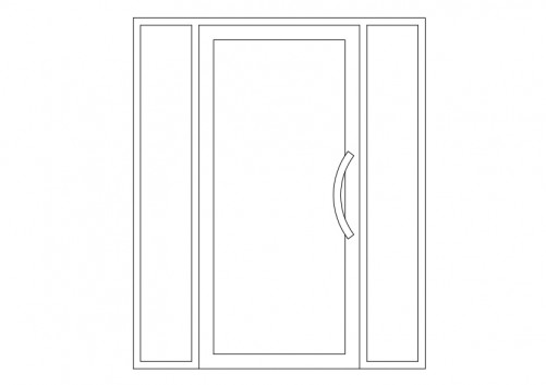 SINGLE DOOR ELEVATION | FREE CADS