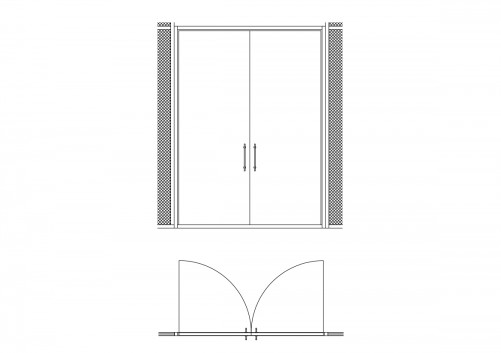 DOUBLE DOOR DRAWINGS | FREE CADS