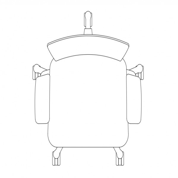 chair top view drawing