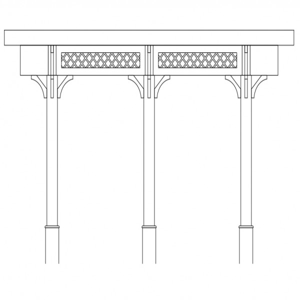 PERGOLA ELEVATION | FREE CADS