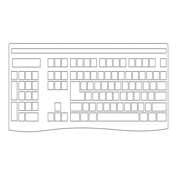 KEYBOARD TOP VIEW | FREE CADS