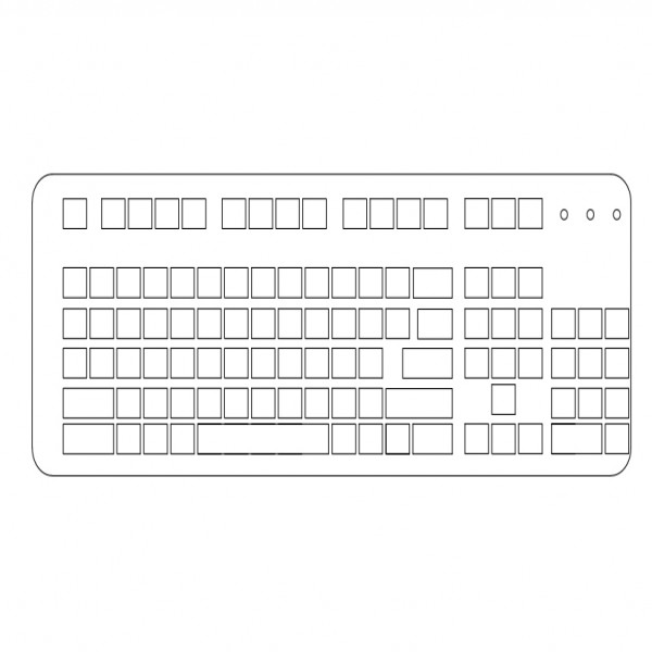 KEYBOARD TOP VIEW | FREE CADS