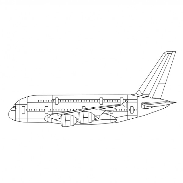 AIRPLANE SIDE VIEW | FREE CADS