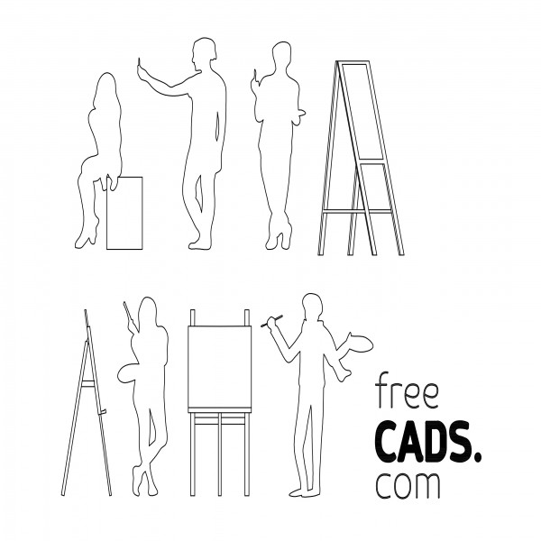 PEOPLE AND ART BUNDLE | FREE CADS