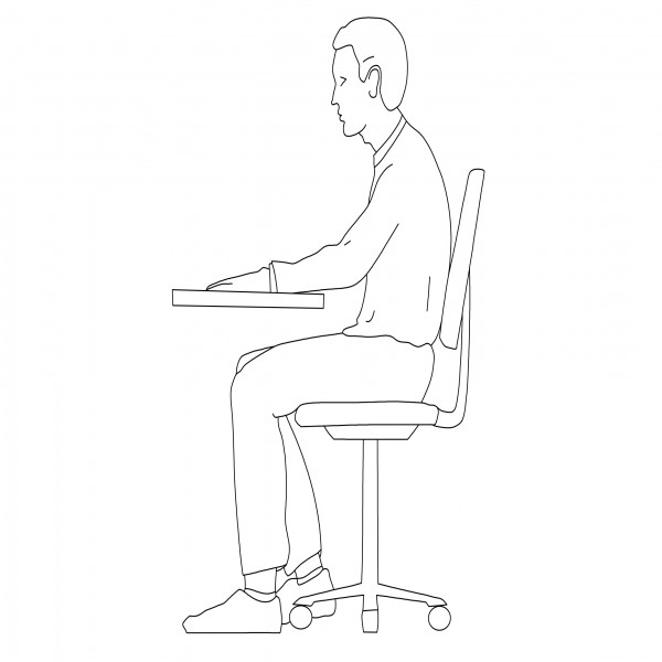 PERSON SITTING TOP VIEW | FREE CADS