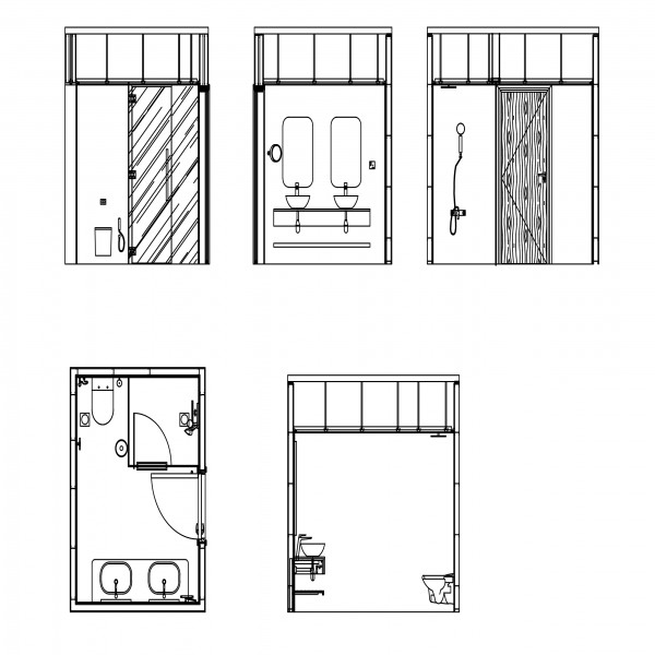 BATHROOM SET OF DRAWINGS | FREE CADS