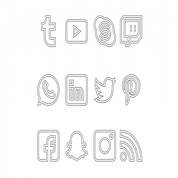 SOCIAL MEDIA ICONS | FREE CADS