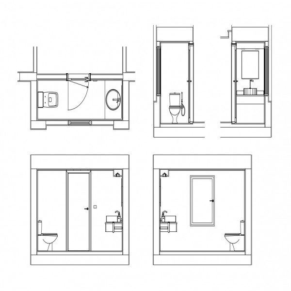 BATHROOM SET OF DRAWINGS | FREE CADS