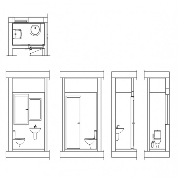 BATHROOM SET OF DRAWINGS | FREE CADS