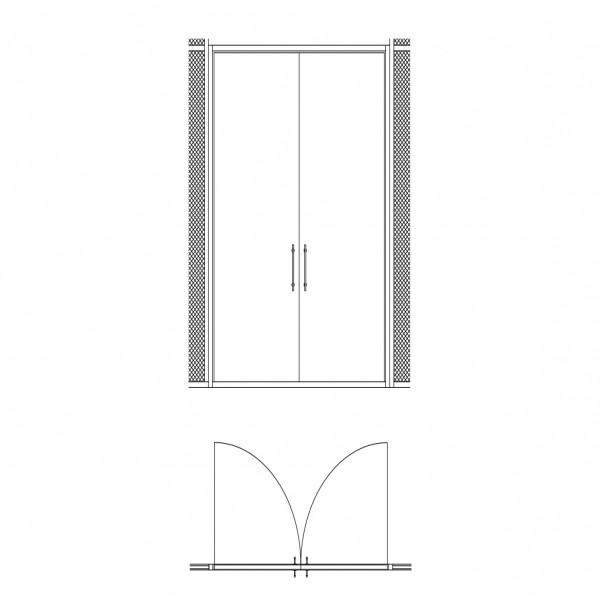 DOUBLE DOOR DRAWINGS | FREE CADS