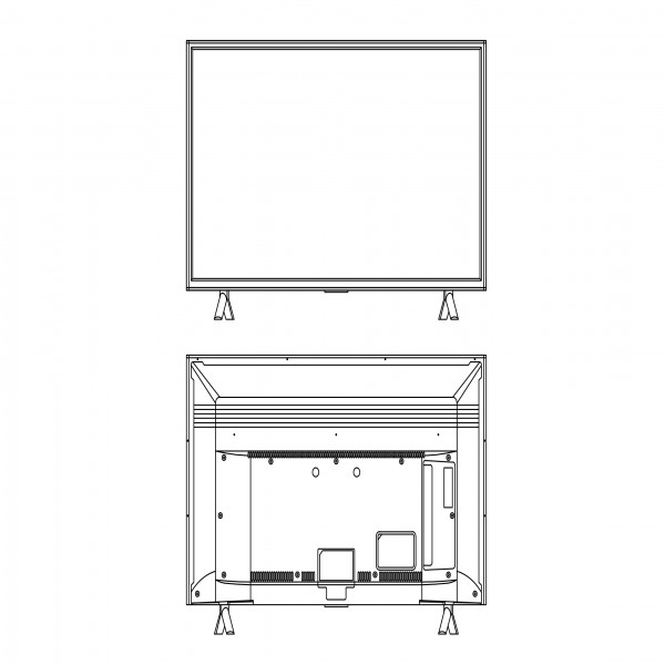 TV FRONT & BACK SIDE | FREE CADS